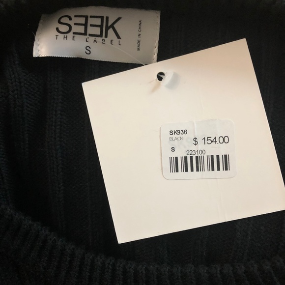 NWT LF Seek The Label Reflective Cropped Sweater - Picture 7 of 8